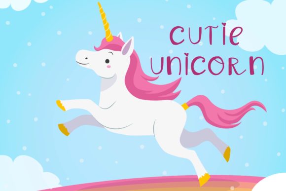 Cutie Unicorn Font for Editorial Design