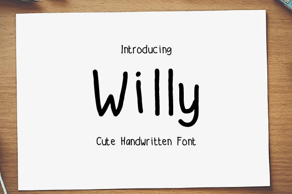 Willy Font: A Sweet Handwritten Typeface for Makers